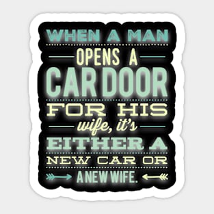 New Car or New Wife Sticker